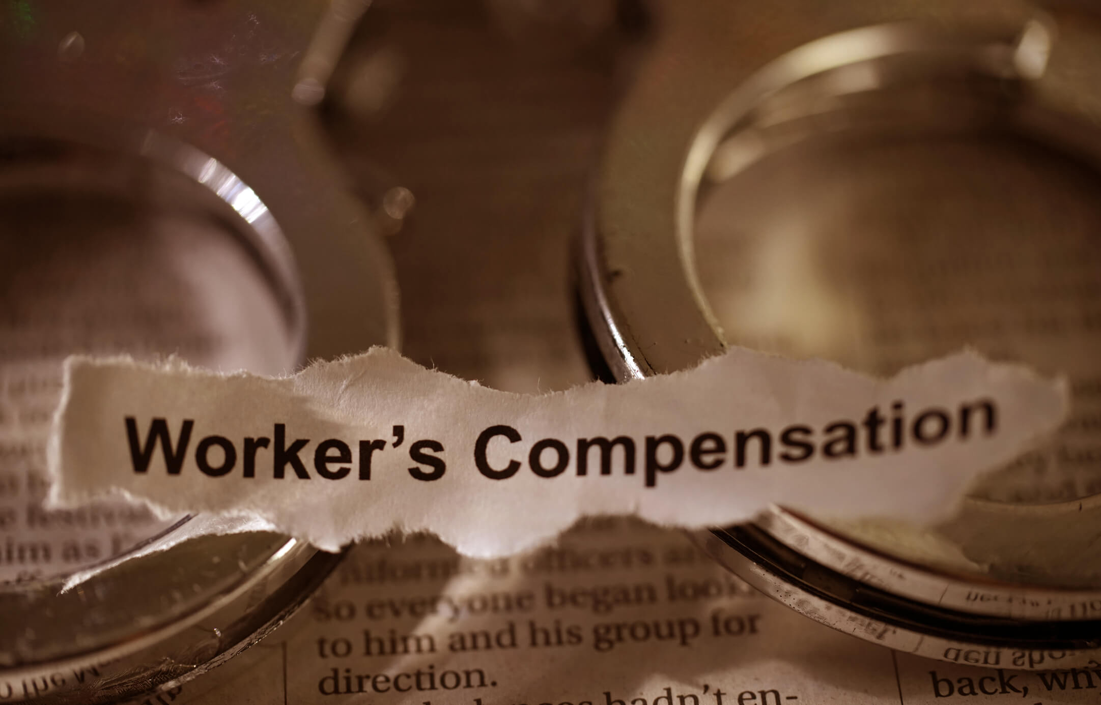shot of word worker's compensation