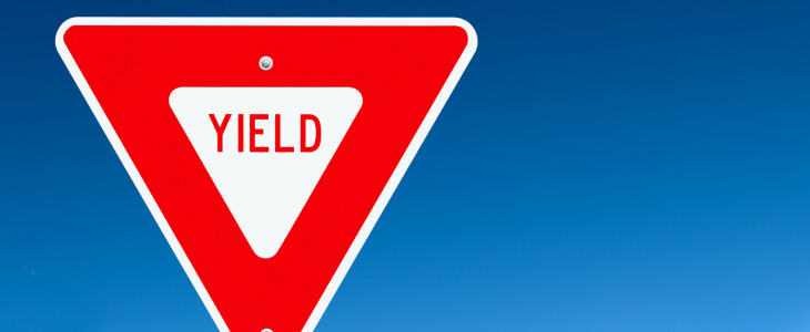 A yield sign